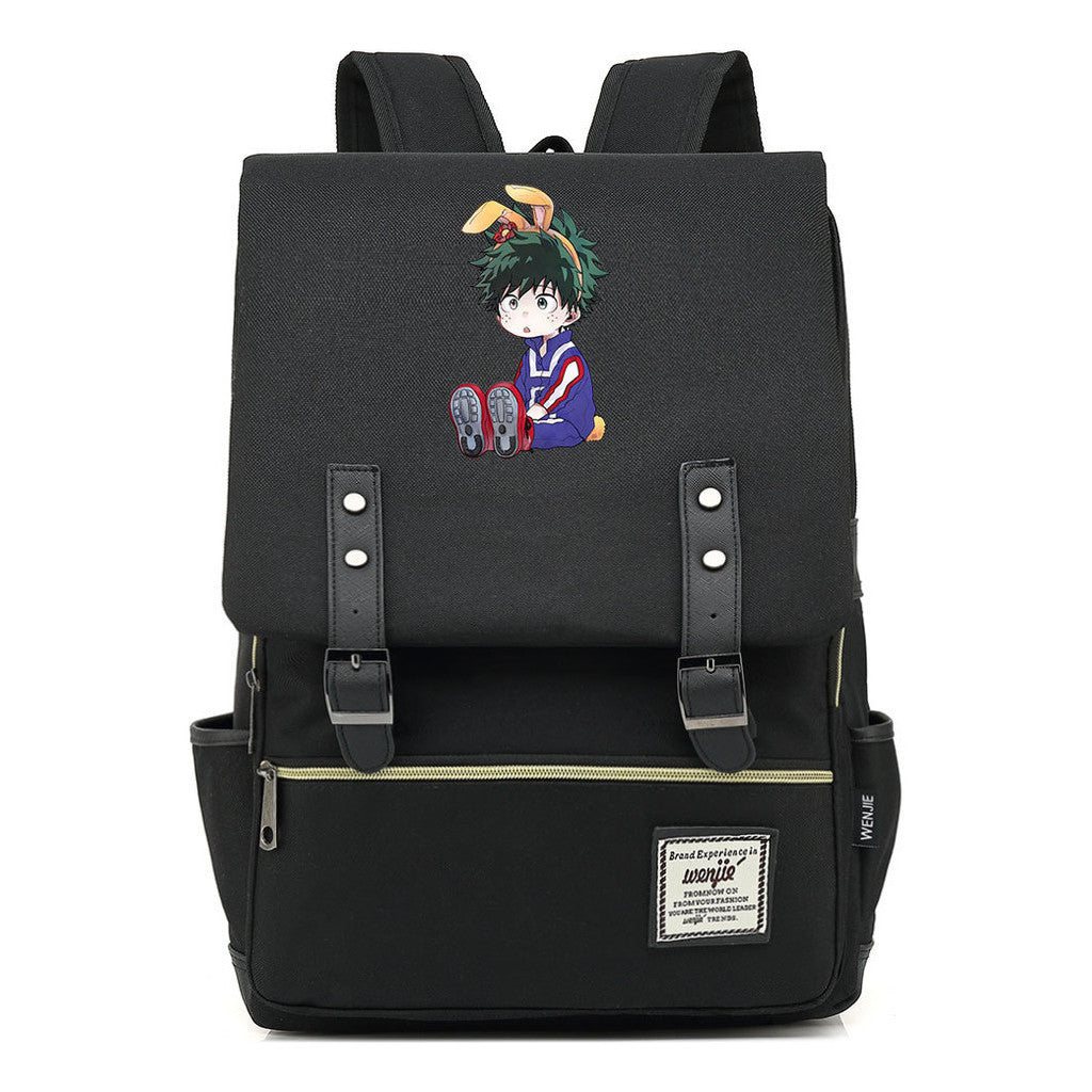 Anime My Heroes Academy Printed Youth School Bag Casual Belt Buckle Classic Backpack