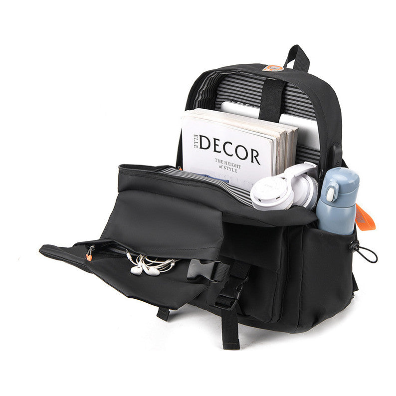 Usb Large Capacity Backpack, Men's And Women's Leisure Bag, Outdoor Travel Bag, Junior High School Student Backpack