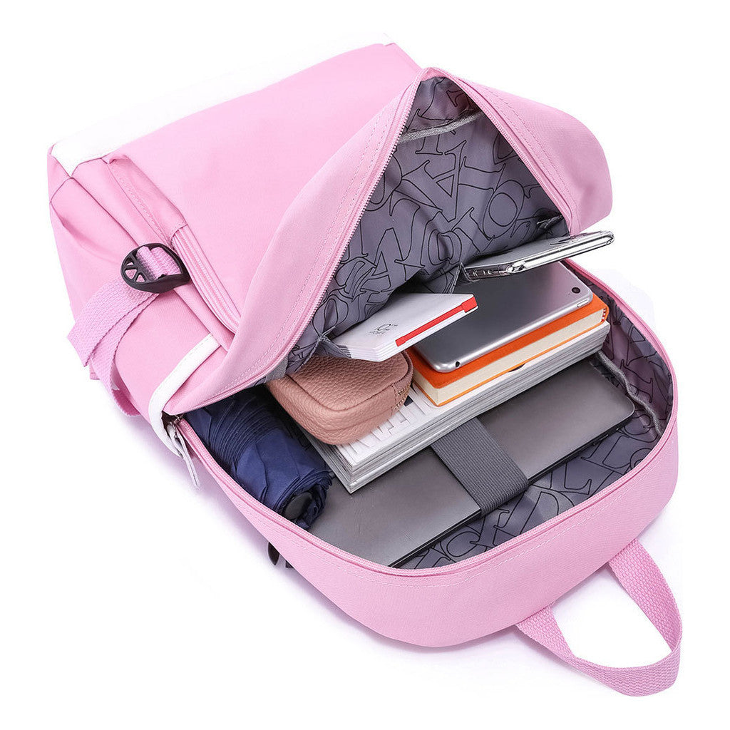 Printed Teenage Student Backpack, Leisure Travel Backpack