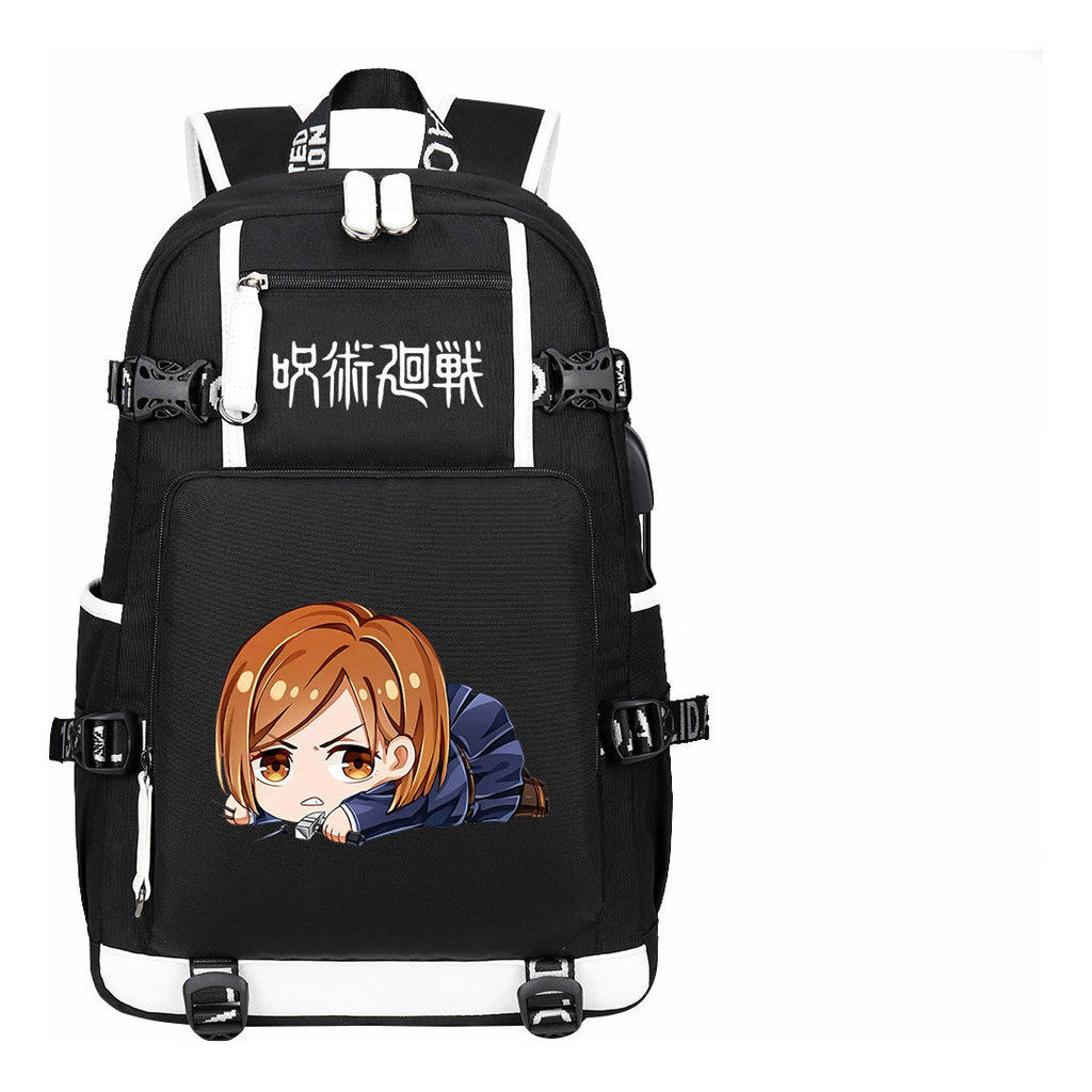 Printed Usb Youth Student Backpack For Men And Women's Leisure Large Capacity Travel Backpack