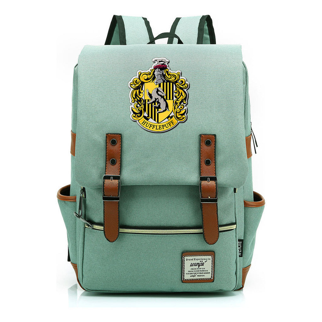School Of Magic Printed Student School Bag Men's And Women's Casual Belt Buckle Classic Backpack