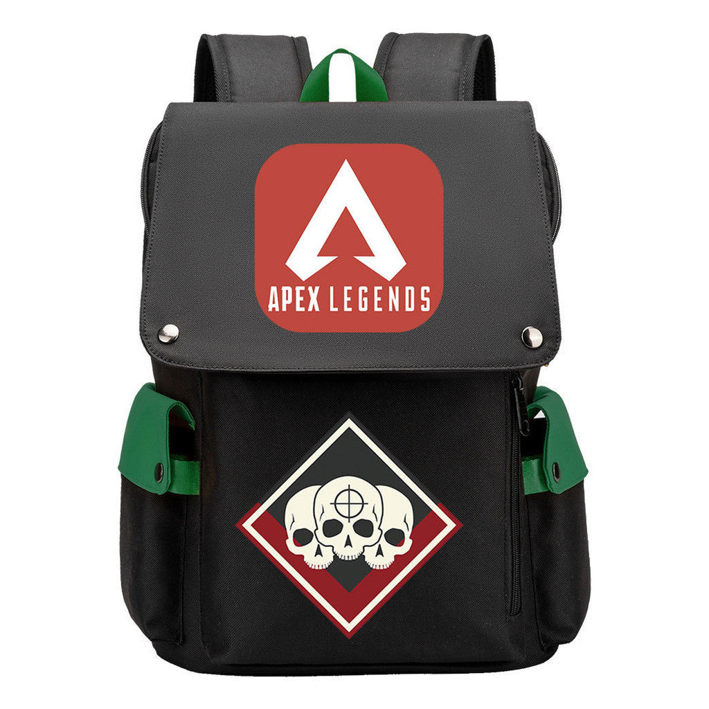 Apex Hero Print Usb Charging Cap Headpiece Student Backpack Leisure Backpack