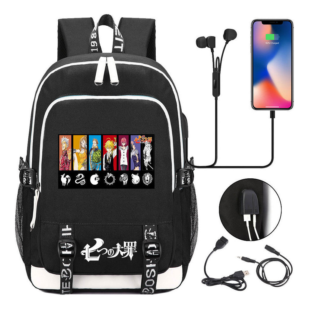 Junior Student Backpack Usb Leisure Backpack For Boys And Girls