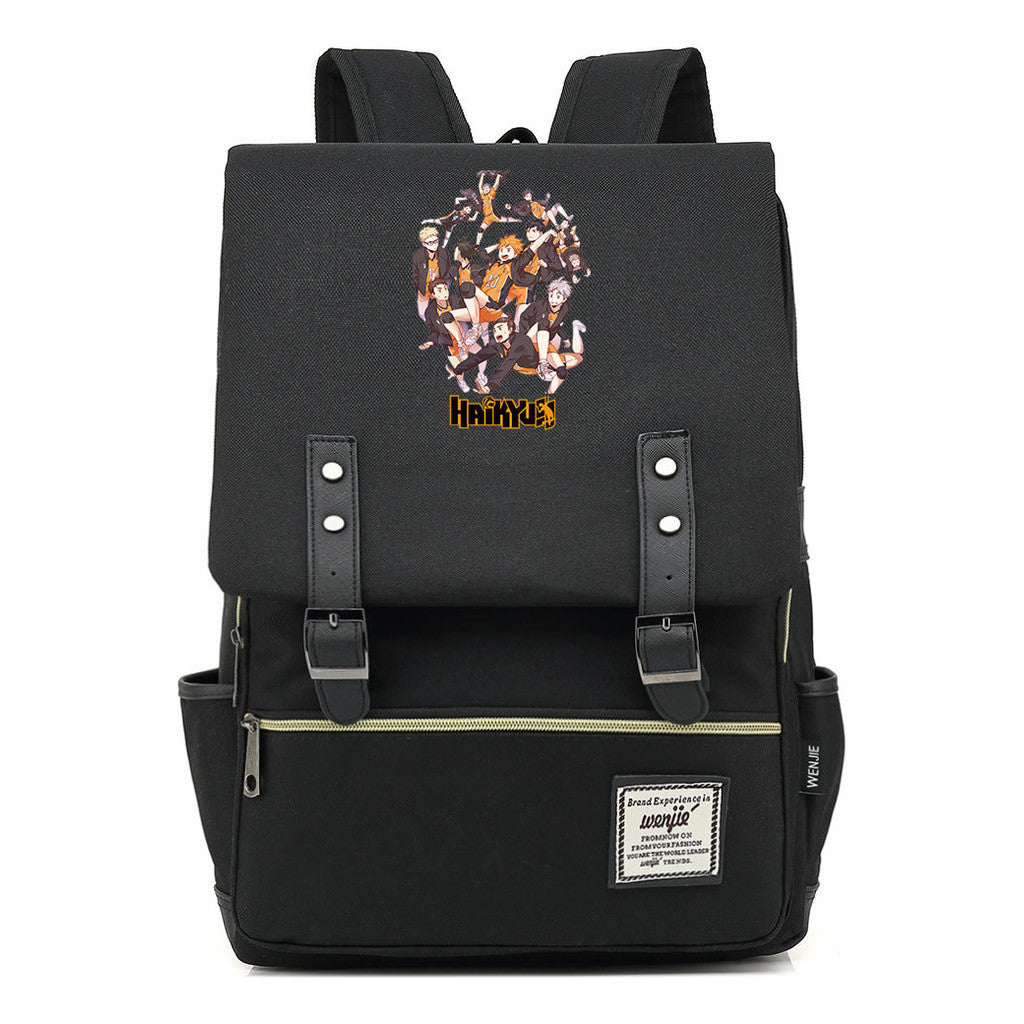 Volleyball Youth Printed Student School Bag Casual Belt Buckle Classic Backpack