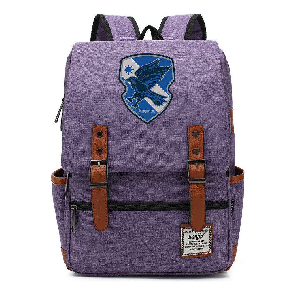 School Of Magic Printed Youth Schoolbag Leisure Belt Buckle Classic Backpack