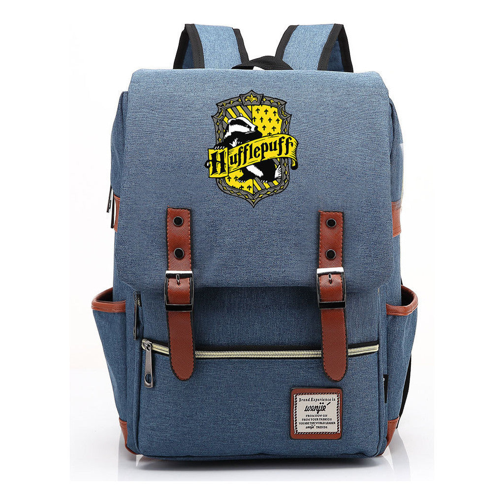 School Of Witchcraft And Wizardry Printed Teenage Student Backpack For Men And Women With Casual Belt Buckle Classic Backpack 43*29*13.5cm