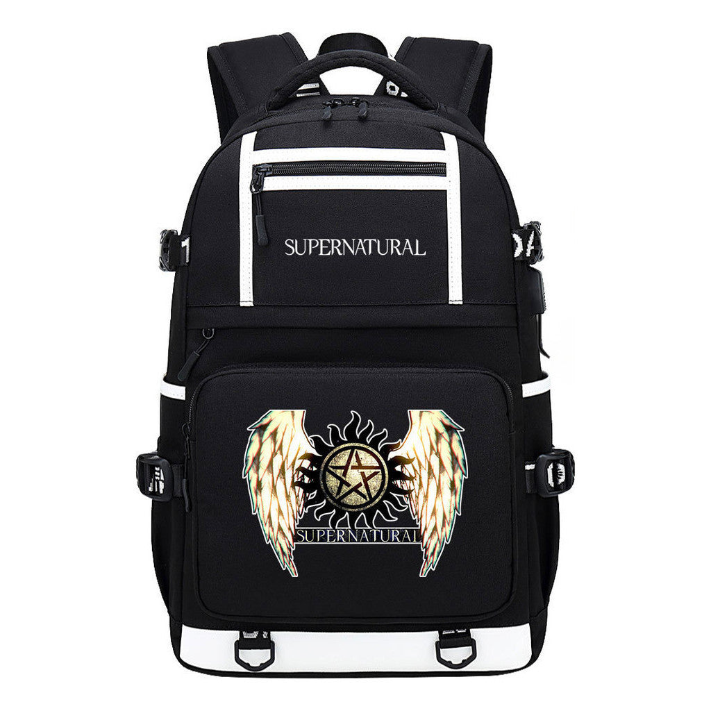Evil Power Usb Youth Student School Bag Men's And Women's Backpack Leisure Travel Backpack