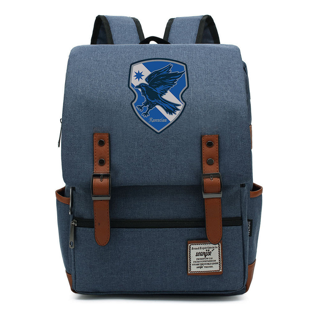 School Of Magic Printed Youth Schoolbag Leisure Belt Buckle Classic Backpack