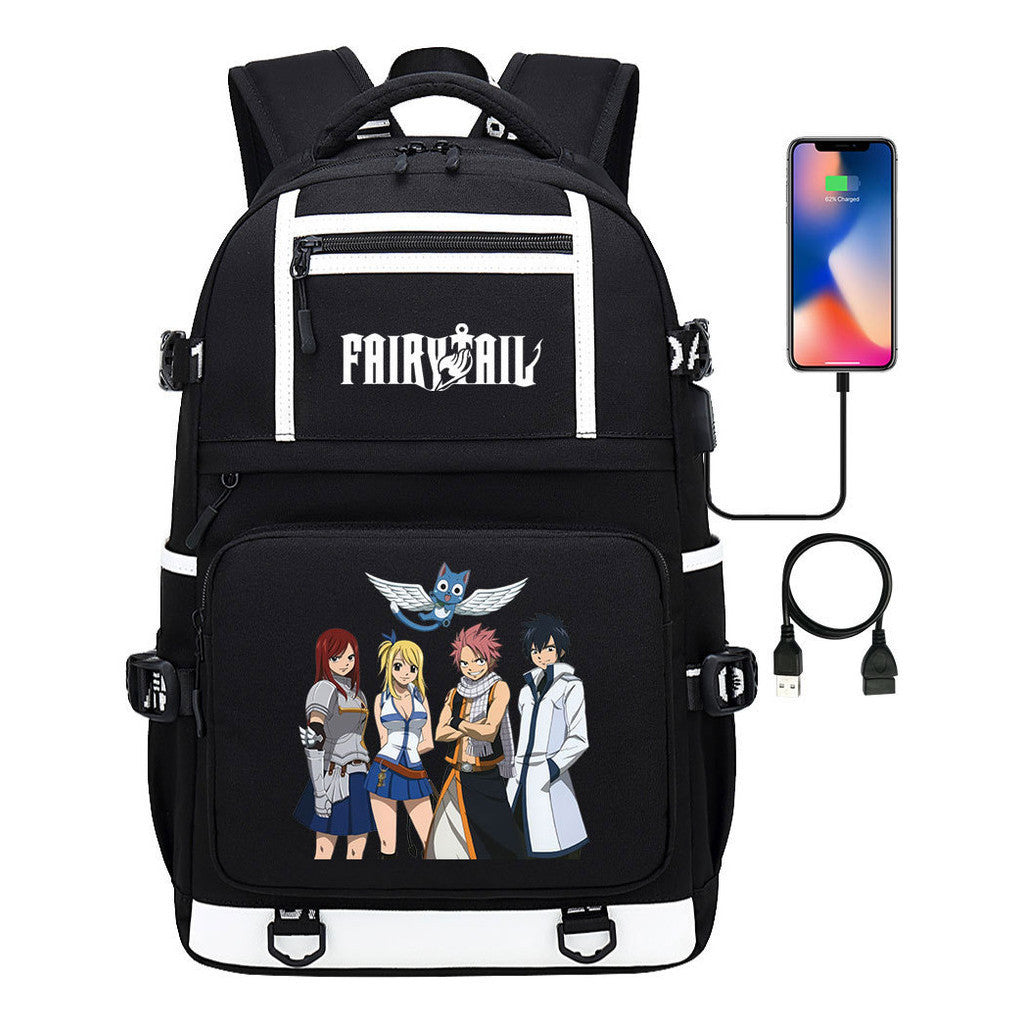 Usb Youth Student School Bag Men's And Women's Backpack Leisure Travel Bag
