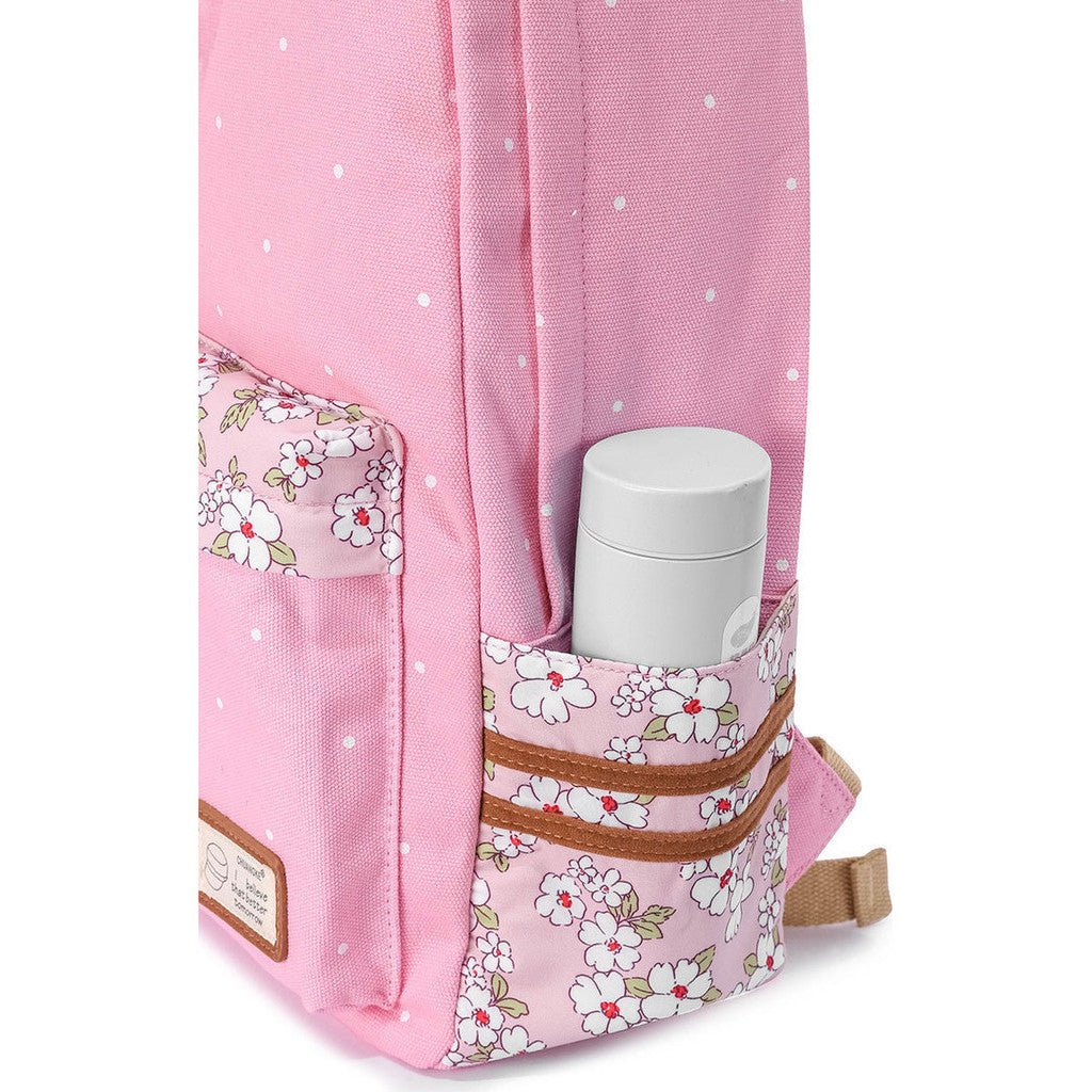 Toy Bear Game, Fashionable Print, Teenage Girl Student Backpack, Casual Canvas Backpack