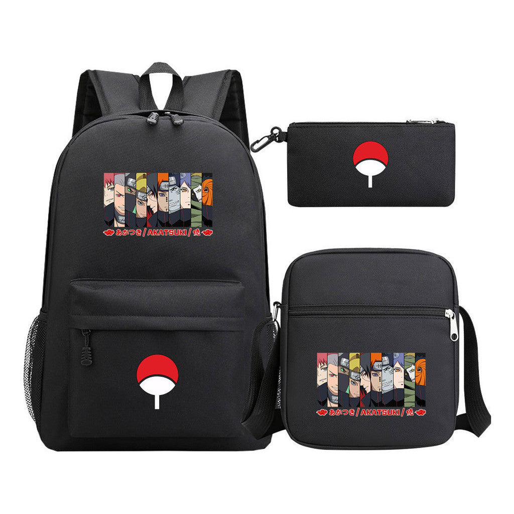 Naruto Starry Sky Youth School Bag Three Piece Set For Boys And Girls Backpack Set