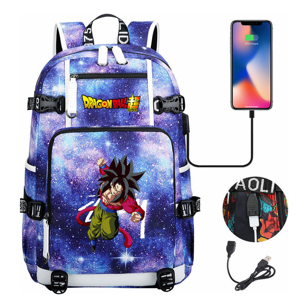 Fashionable Sun Wukong Usb Large Capacity Student Backpack For Leisure Travel Backpack