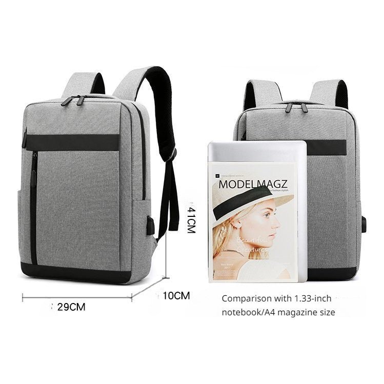 Usb Backpack For Men, Large Capacity, Lightweight, Student Backpack, Casual Business Computer Bag