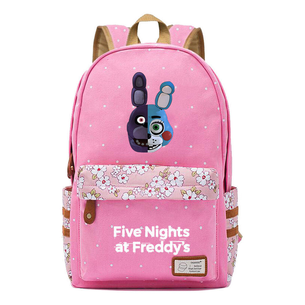 Toy Bear Game Fashion Printed Teenage Girls Student School Bag Men's And Women's Casual Canvas Backpack