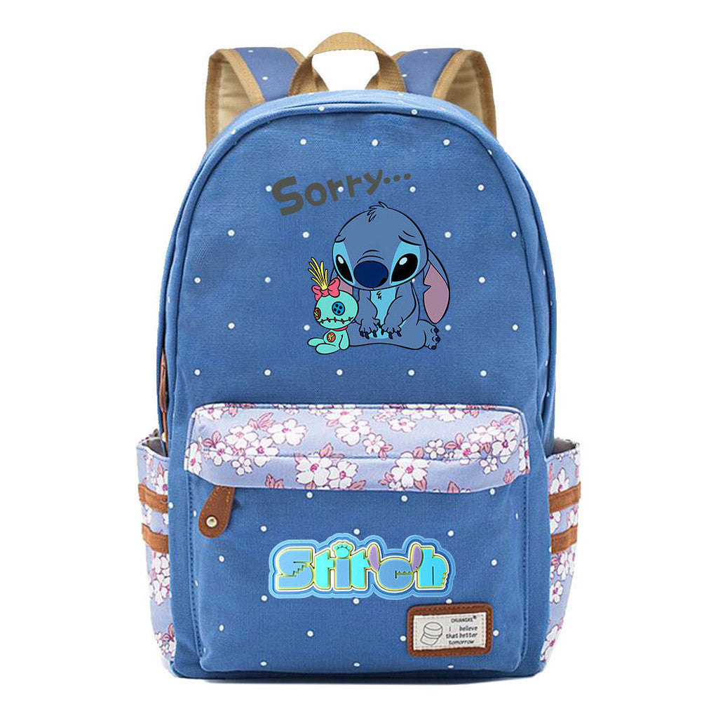 Japanese Anime Interstellar Baby Stitch Printed Youth Backpack Casual Backpack