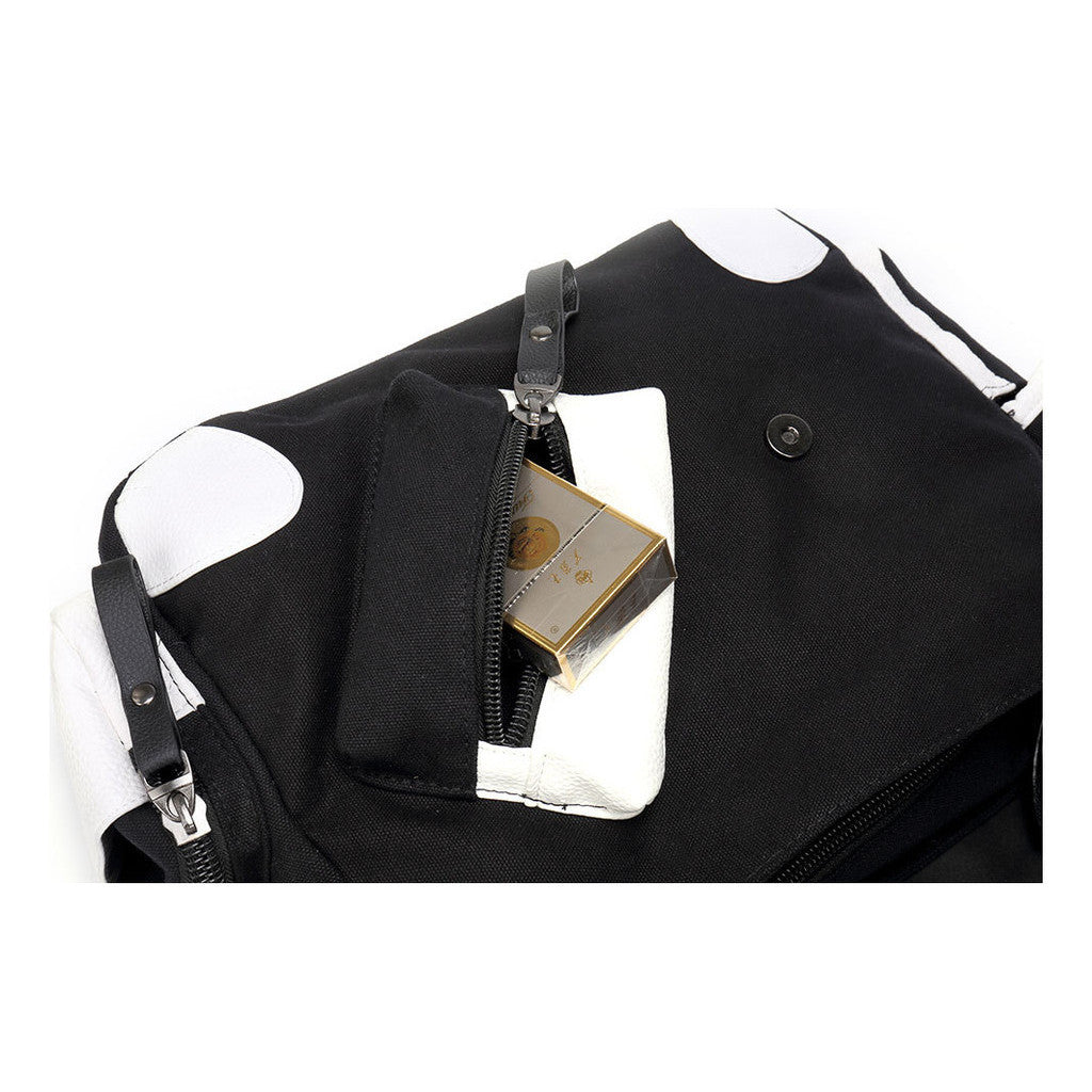 Anime One Piece Print Youth Student School Bag Canvas Single Shoulder Bag Men's And Women's Leisure Straddle Backpack