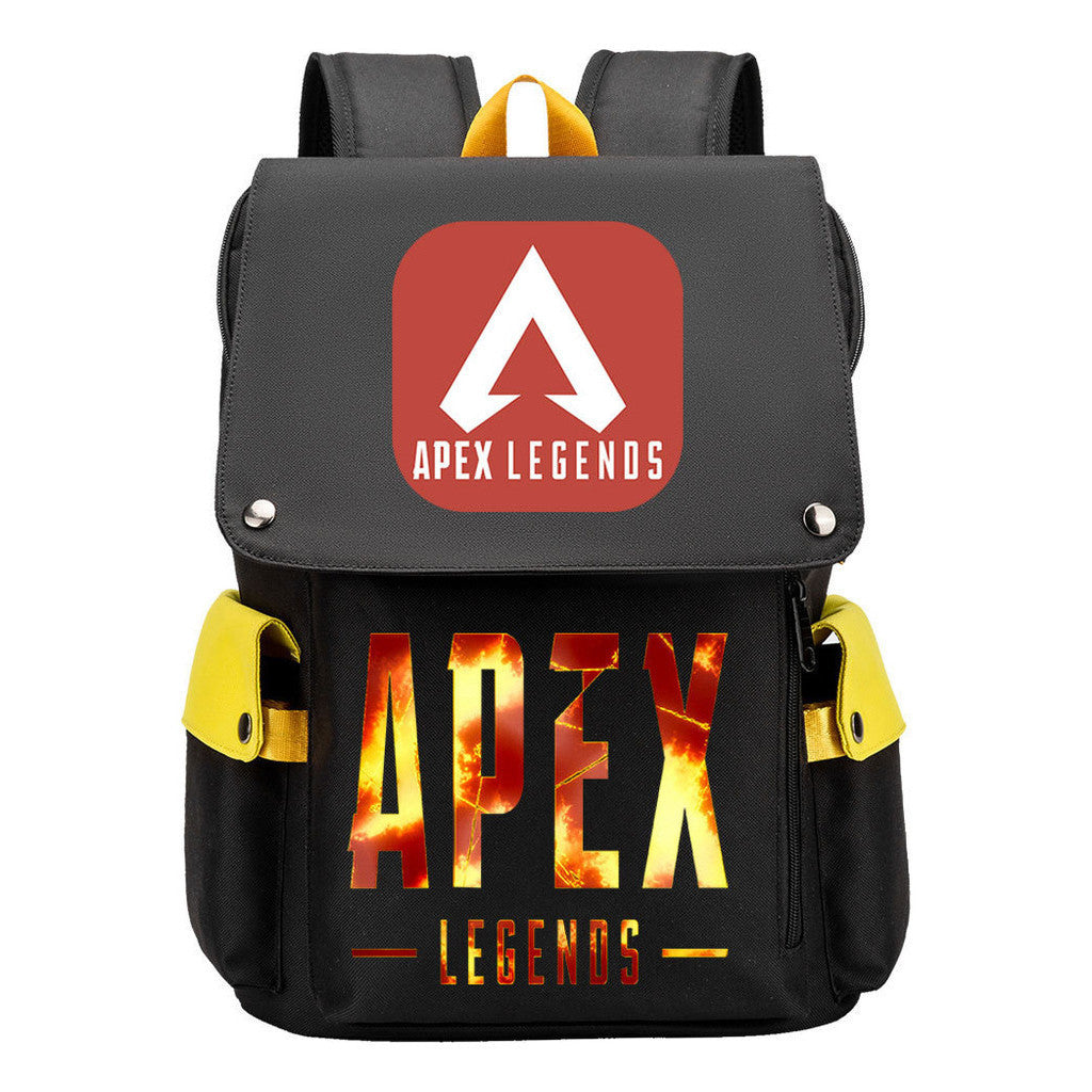 Apex Hero Print Usb Charging Cap Headpiece Student Backpack Leisure Backpack