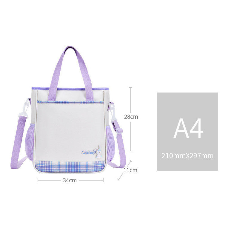 Student Crossbody Bag Multi Functional Large Capacity Handbag Art Bag