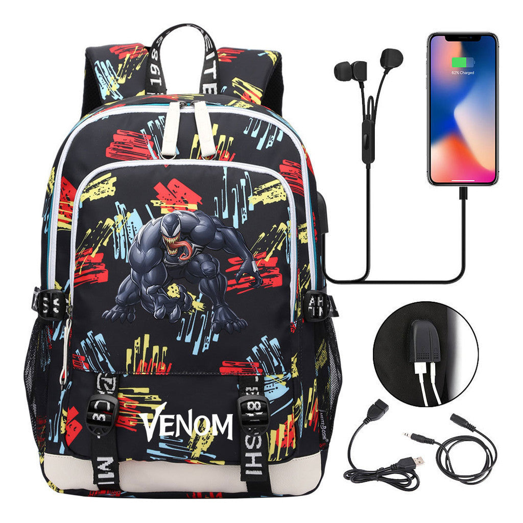 Youth Student Backpack Usb Men's And Women's Leisure Backpack
