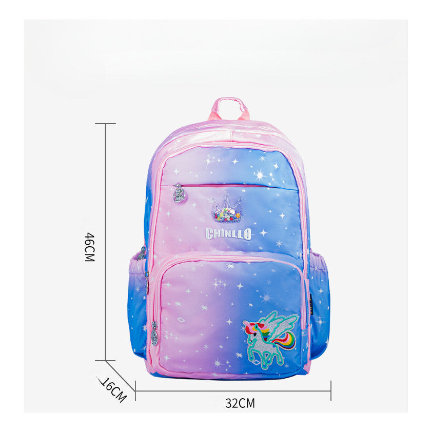 Gradient Color Student Backpack And Children's Backpack