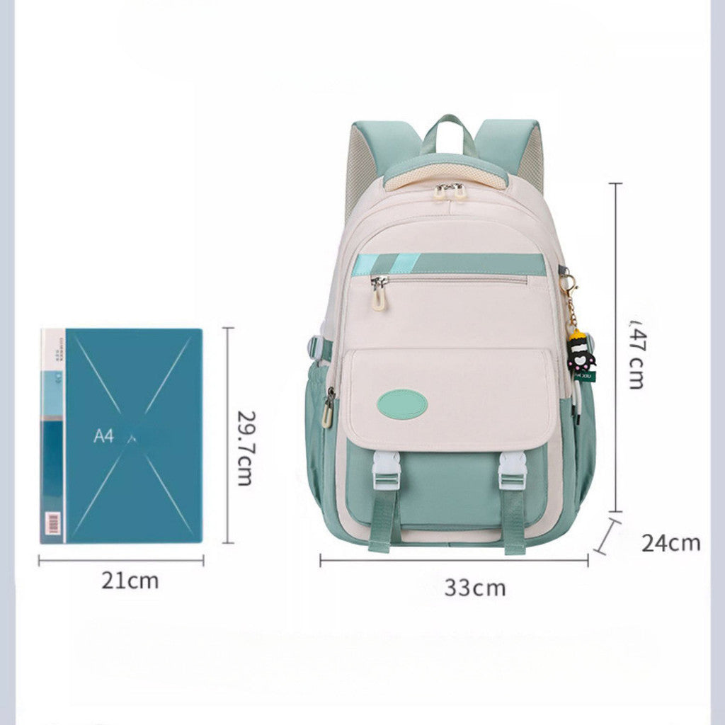 Reducing Load And Protecting Spine, Simple And Large Capacity Student Girl Backpack