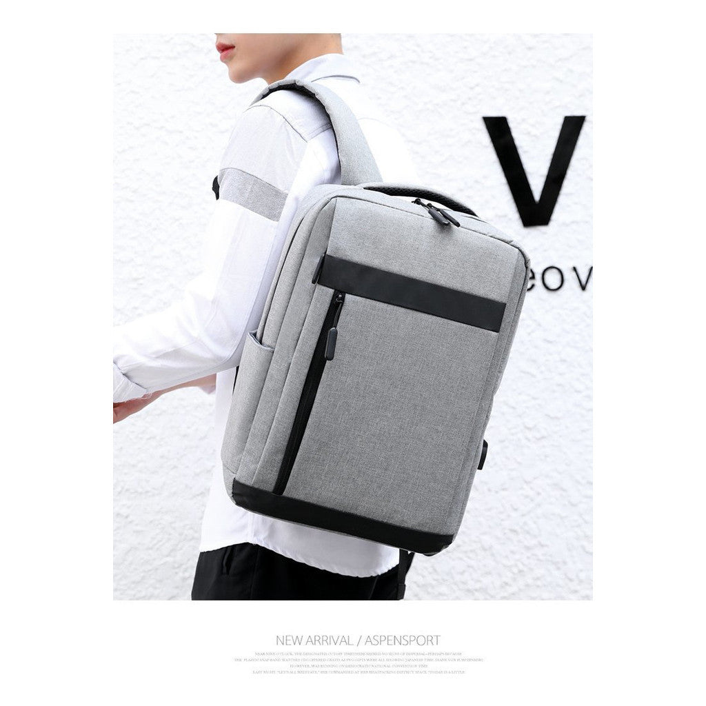 Usb Backpack For Men, Large Capacity, Lightweight, Student Backpack, Casual Business Computer Bag