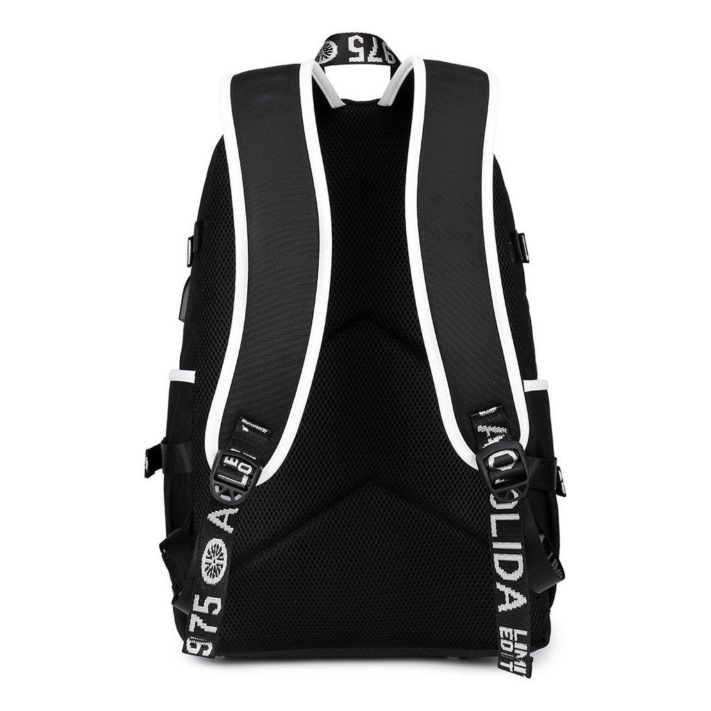 Printed Usb Youth Student Backpack Men And Women's Leisure Large Capacity Travel Backpack