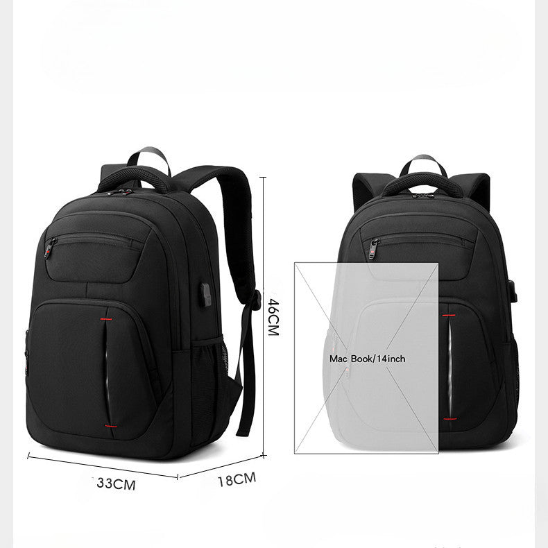 Student Backpack, Large Capacity Travel Bag, Computer Bag, Minimalist Oxford Cloth Backpack