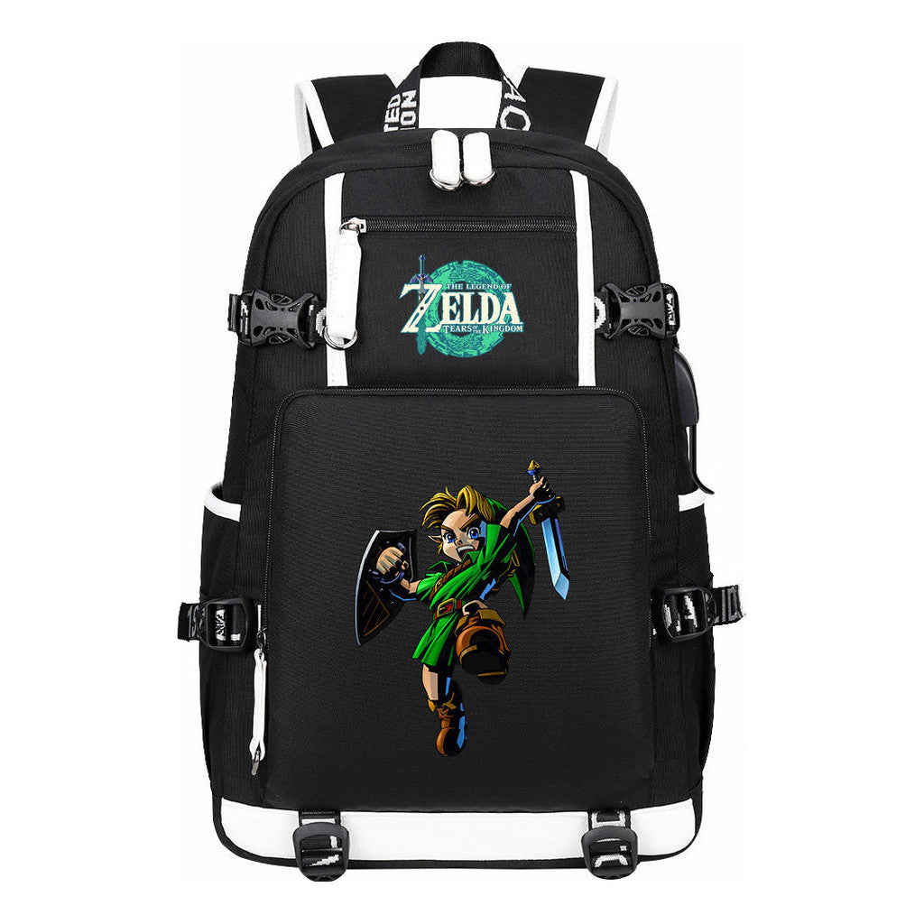 Game Zelda Legend Printed Youth Student Backpack For Men And Women With Large Capacity Leisure Travel Backpack