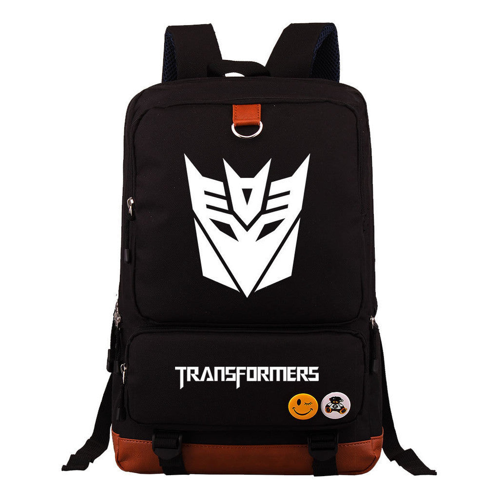 Cartoon Anime Transformation Mecha Student Backpack, Men's And Women's Backpack, Travel Bag