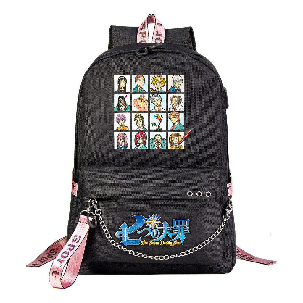 Usb Youth Student Backpack For Boys And Girls Leisure Travel Backpack