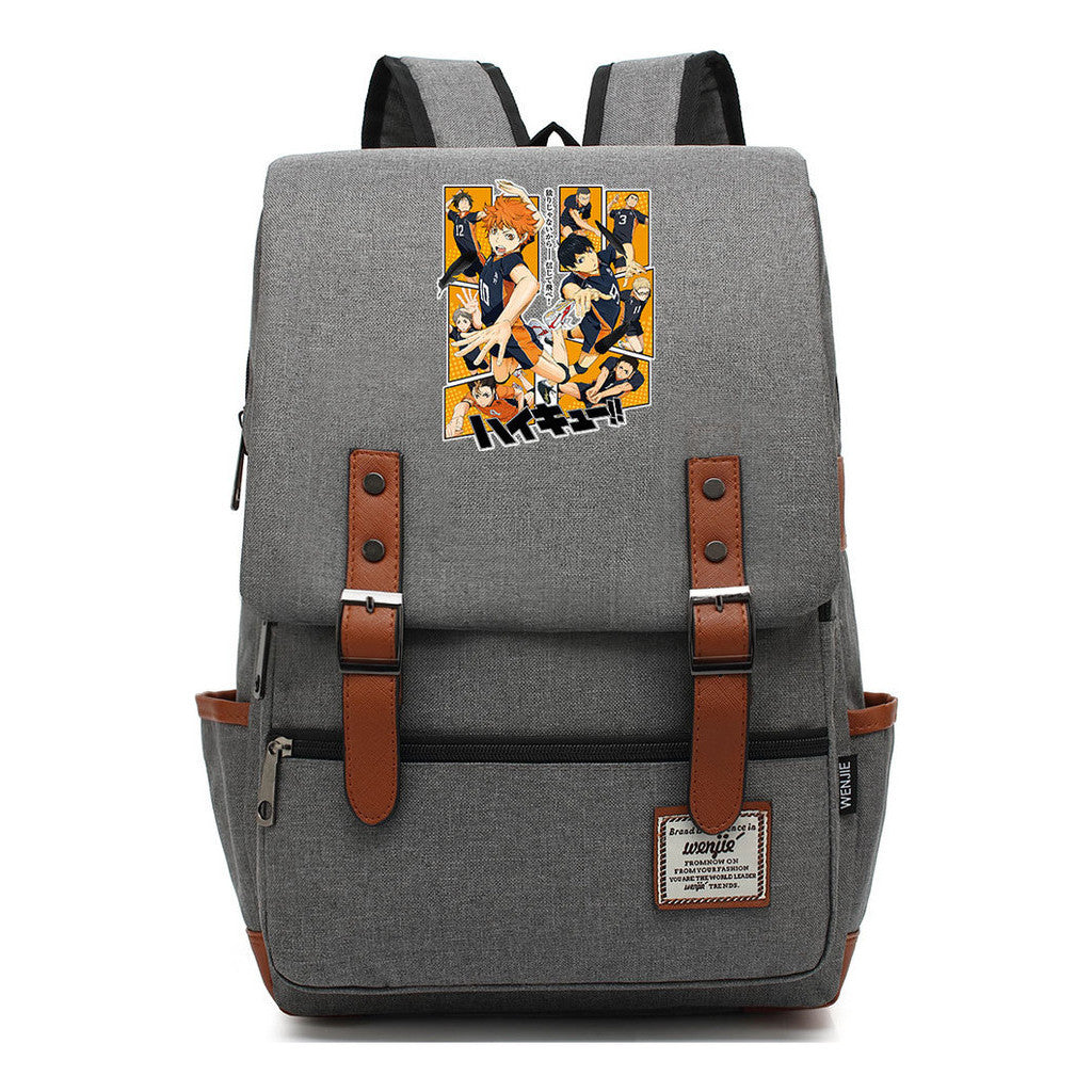 Volleyball Youth Printed Youth School Bag Casual Belt Buckle Classic Backpack