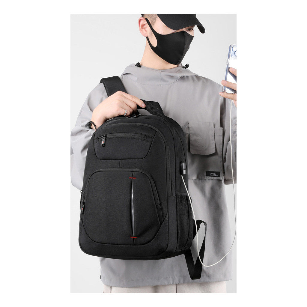 Student Backpack, Large Capacity Travel Bag, Computer Bag, Minimalist Oxford Cloth Backpack