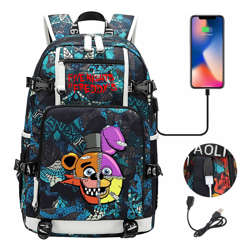 Toy Bear Game Peripheral Usb Youth Student Backpack For Men And Women's Leisure High-capacity Travel Backpack
