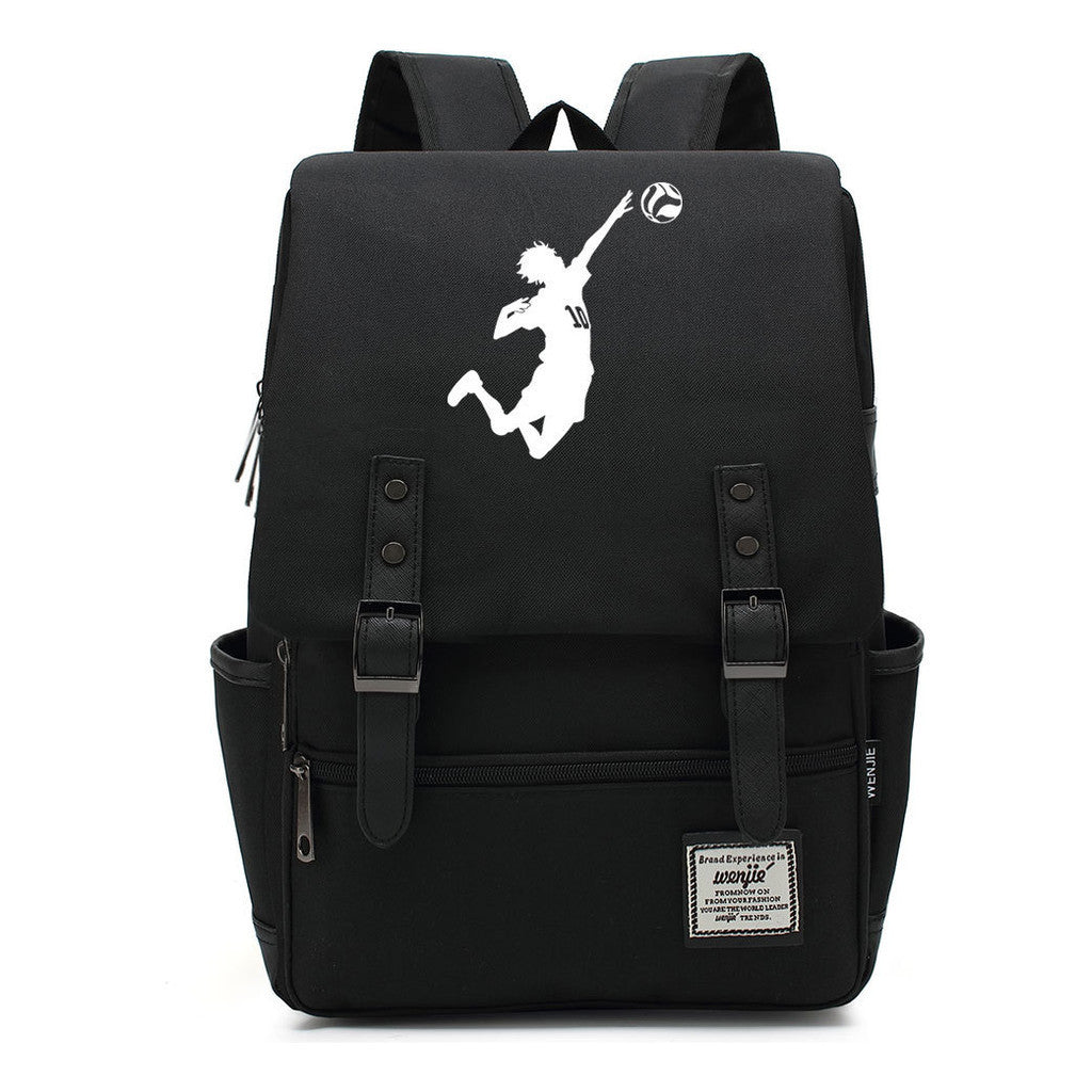 Volleyball Youth Printed Student School Bag Casual Belt Buckle Classic Backpack