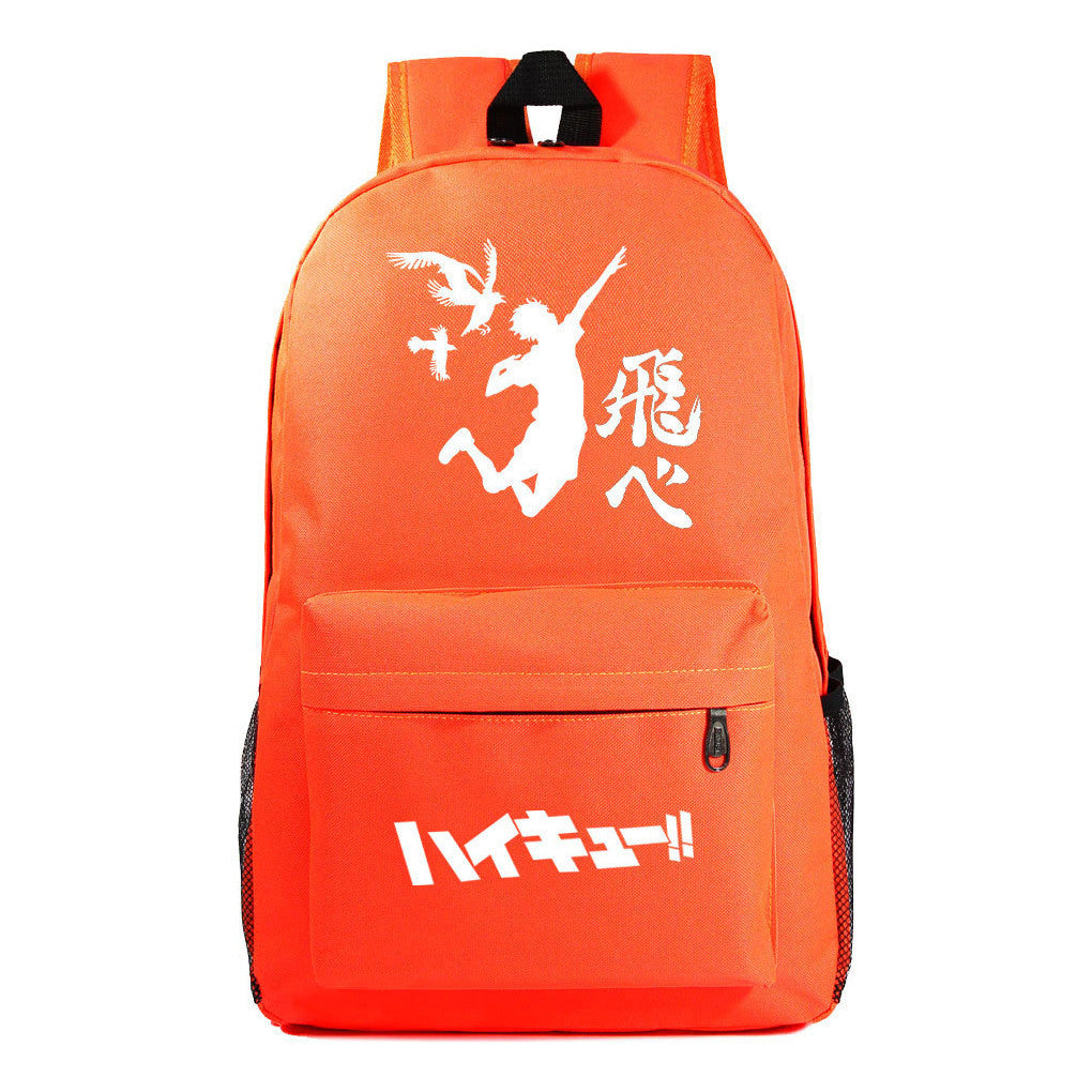 Fashion Volleyball Youth Flying Heart Printed Youth Student School Bag Men's And Women's Leisure Backpack