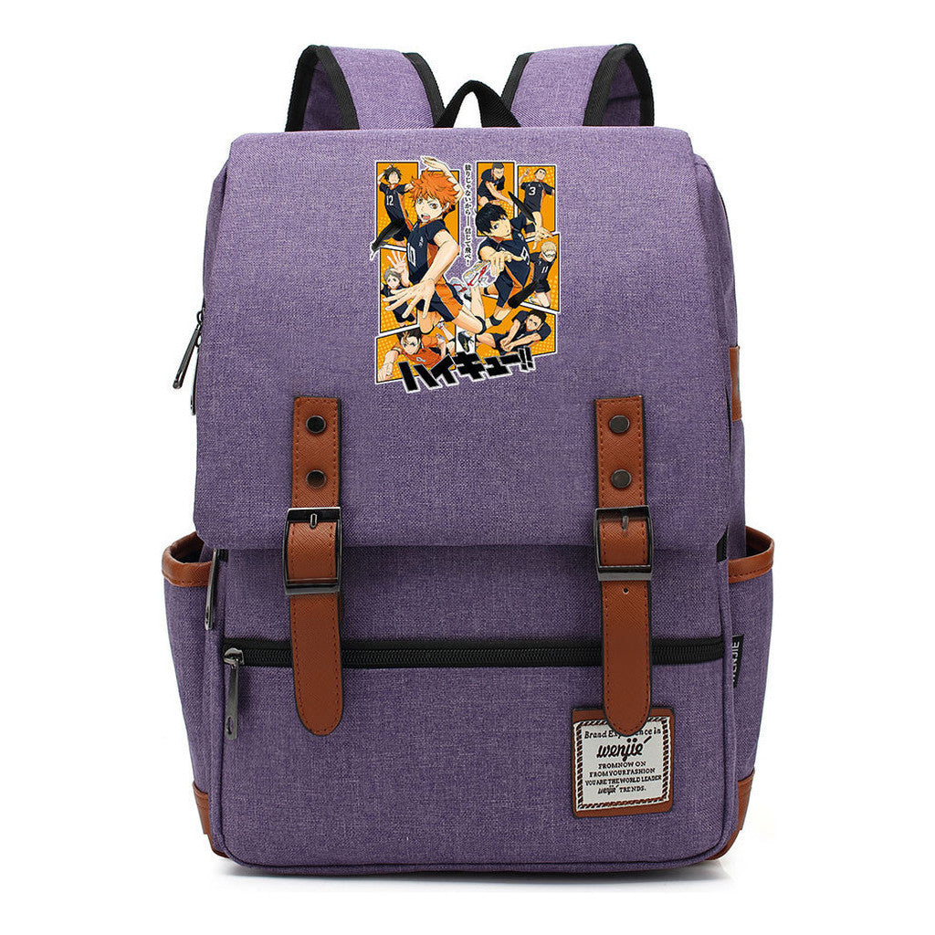 Volleyball Youth Printed Youth School Bag Casual Belt Buckle Classic Backpack