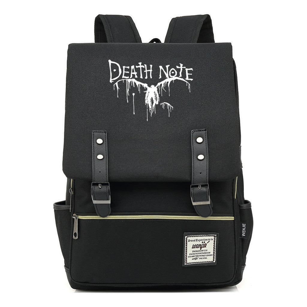 Manga Death Note Youth Student School Bag Men's And Women's Leisure Belt Buckle Backpack