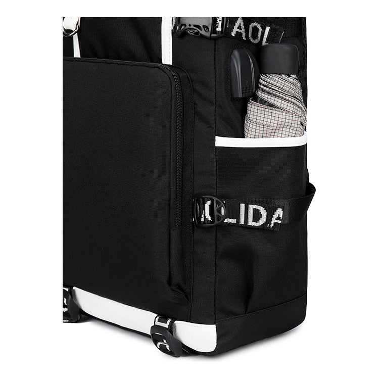 Printed Usb Youth Student Backpack For Men And Women's Leisure Large Capacity Travel Backpack