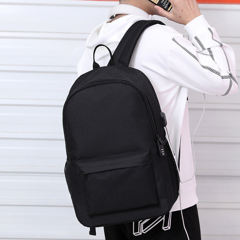 Naruto Usb Password Lock Youth Student Backpack Three Piece Set Backpack Set