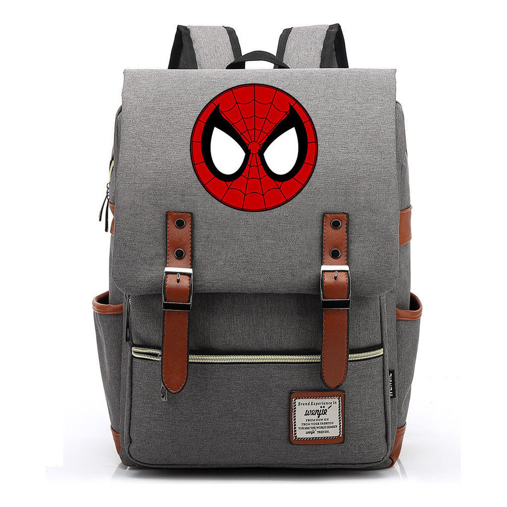 Superhero Printed Youth Student Backpack, Classic Backpack For Men And Women