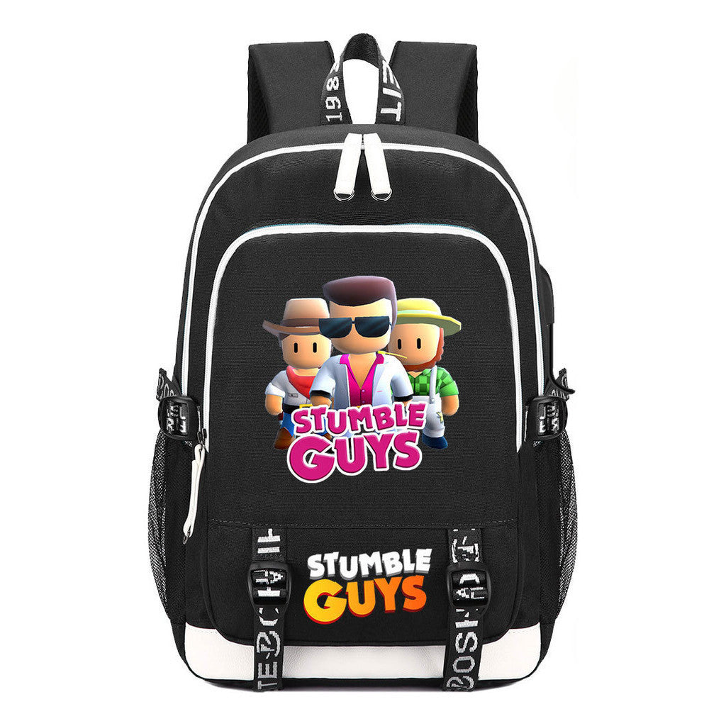 Printed Student Backpack Usb Leisure Backpack