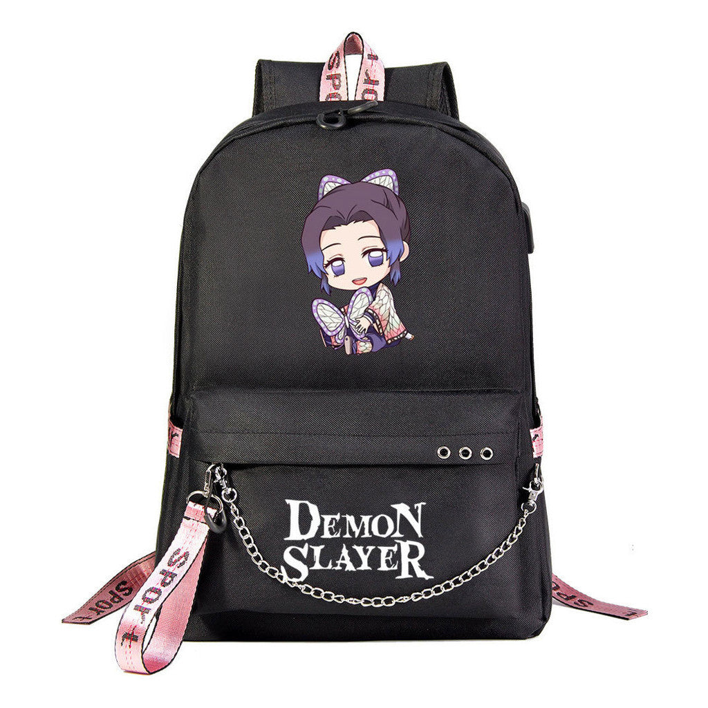 Cartoon Ribbon Youth Student School Bag Men's And Women's Leisure Travel Backpack