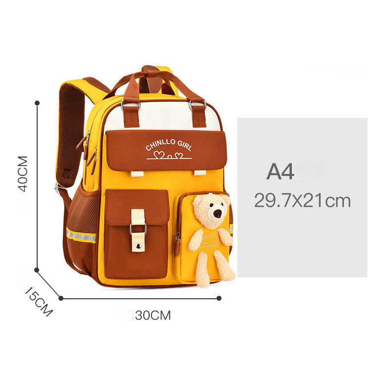 Load Reducing And Breathable Student Backpack With Multiple Pockets, Children's Backpack
