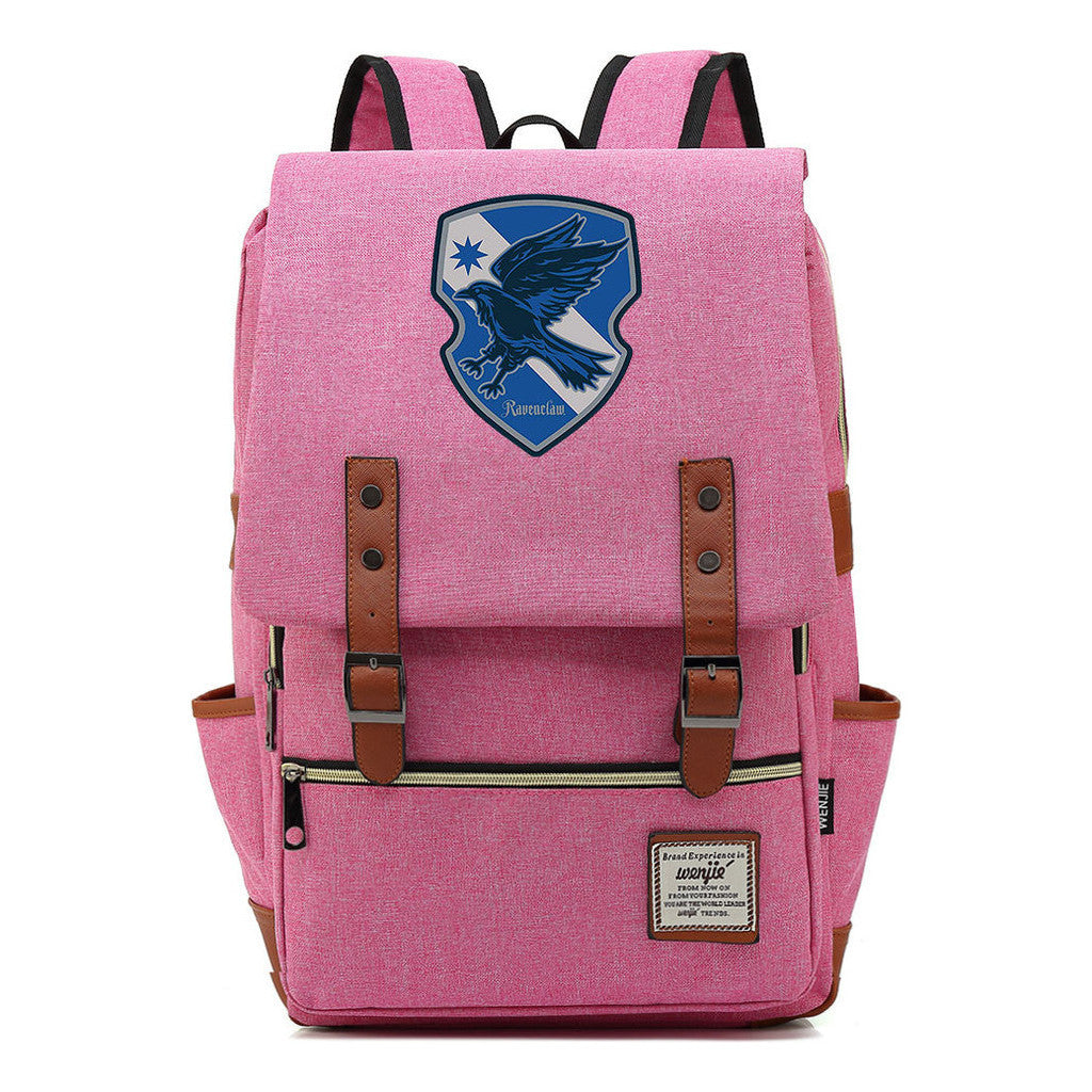 School Of Magic Printed Youth Schoolbag Leisure Belt Buckle Classic Backpack