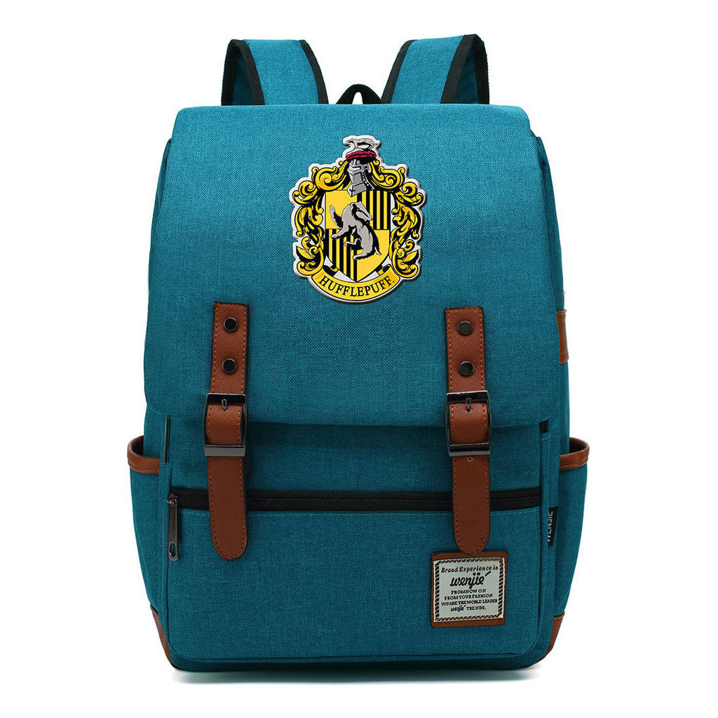 School Of Magic Printed Student School Bag Men's And Women's Casual Belt Buckle Classic Backpack