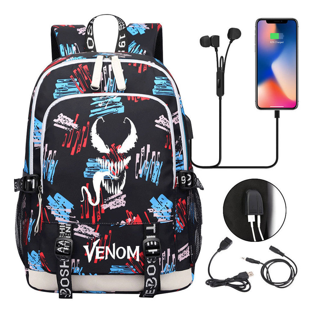Youth Student Backpack Usb Men's And Women's Leisure Backpack
