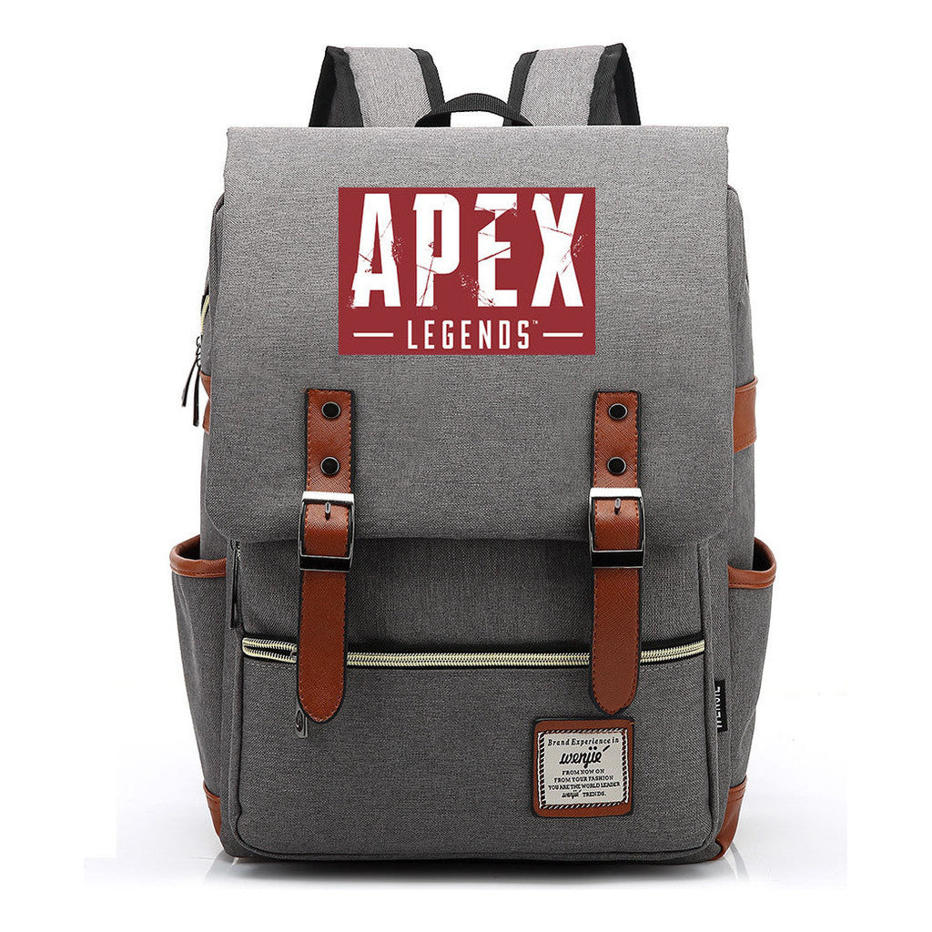 Printed Teenage Student Backpack For Men And Women With Casual Belt Buckle Classic Backpack