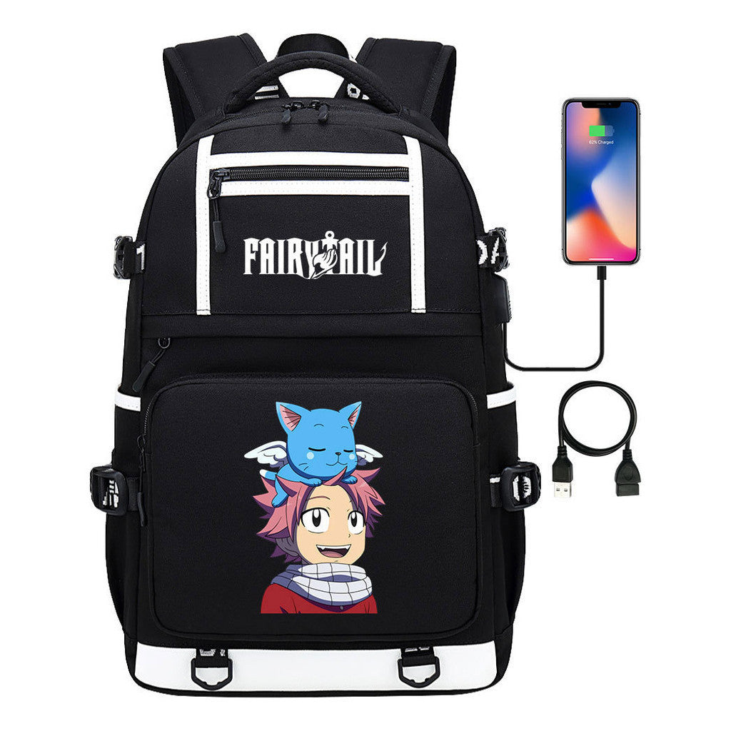 Usb Youth Student School Bag Men's And Women's Backpack Leisure Travel Bag