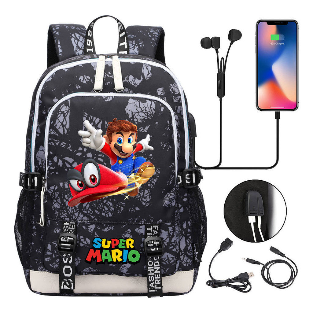 Usb Youth Student Backpack For Men And Women's Leisure Sports Backpack